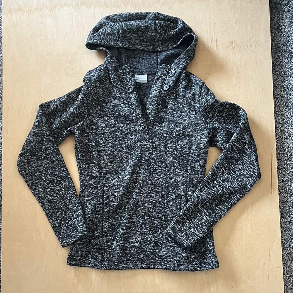 Columbia Charcoal Sweater with Button Detail